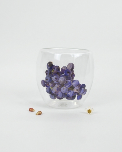 VASO DE VIDRIO DOBLE PARED 250 ML - Flor I