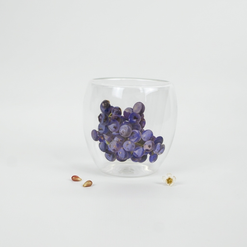 VASO DE VIDRIO DOBLE PARED 250 ML - Flor I