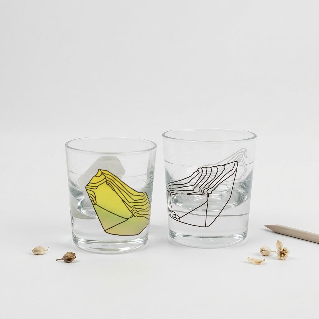 SET DE 2 VASOS DE VIDRIO CORTOS - Ana