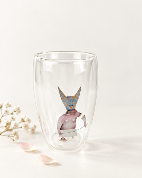 VASO DE VIDRIO DOBLE PARED 450 ml - Rosita III