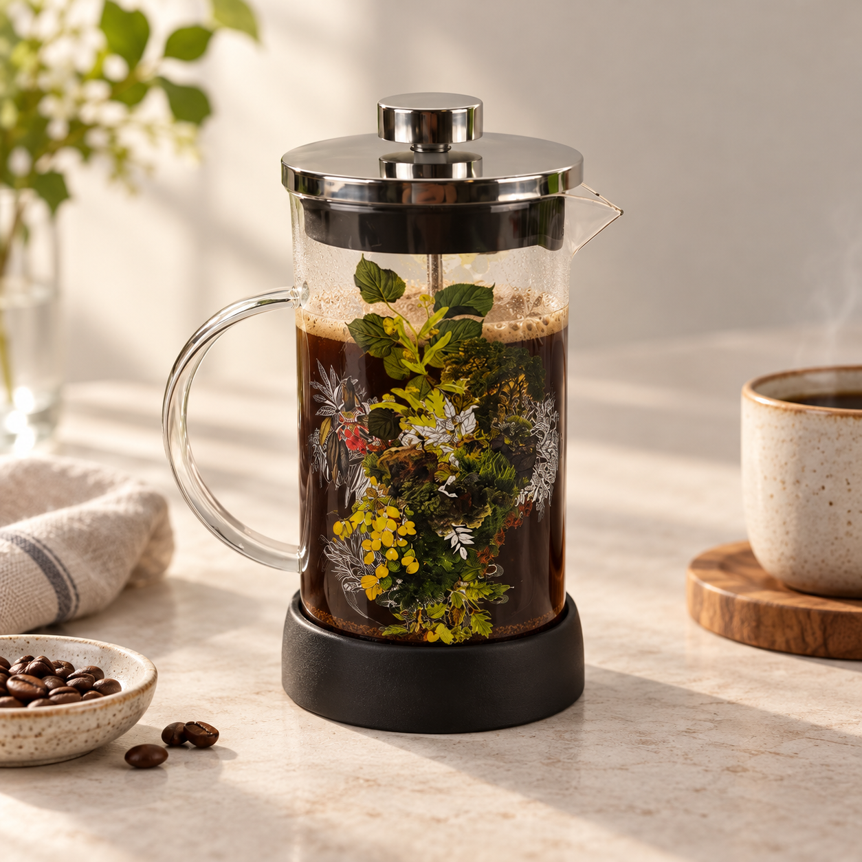 CAFETERA DE VIDRIO CON ÉMBOLO - Julia I - Imagen 3